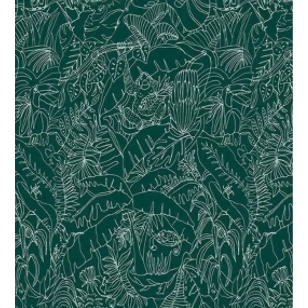 DISCONTINUED Bohemian Jungle Animals Removable Wallpaper Green Peel Stick (5)